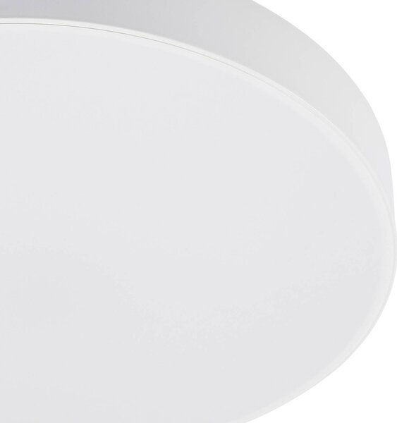 Lampa sufitowa LED Simera Lindby, możliwość ściemniania, biały / opal, salon / jadalnia, tworzywo sztuczne, nowoczesny