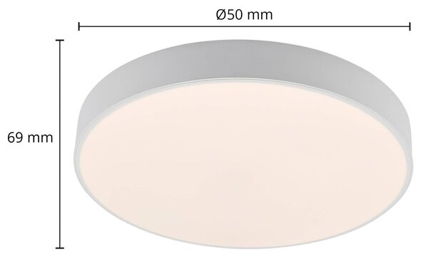 Lampa sufitowa LED Simera Lindby, możliwość ściemniania, biały / opal, salon / jadalnia, tworzywo sztuczne, nowoczesny