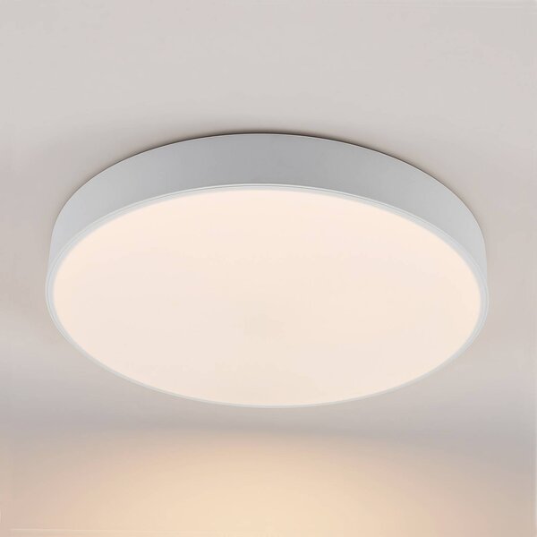 Lampa sufitowa LED Simera Lindby, możliwość ściemniania, biały / opal, salon / jadalnia, tworzywo sztuczne, nowoczesny