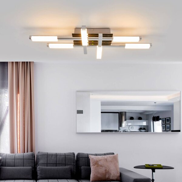 Lampa sufitowa Patrik Lindby, chromowy / srebrny, łazienka, metal, nowoczesny