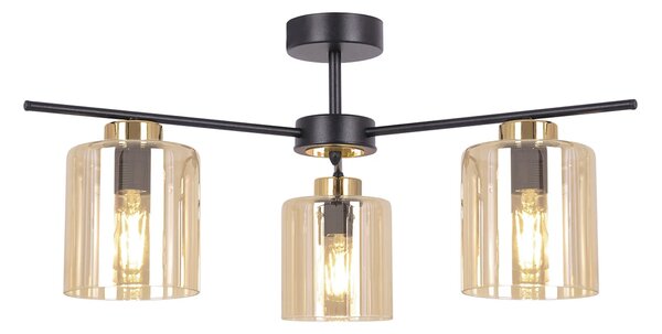 Lampa z trzema kloszami sufitowa beżowa A6-Z44