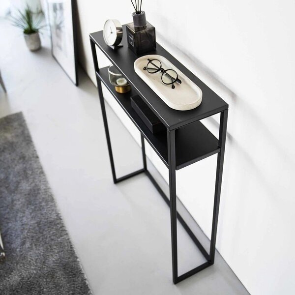 Czarna metalowa konsola 18x60 cm Tower – YAMAZAKI