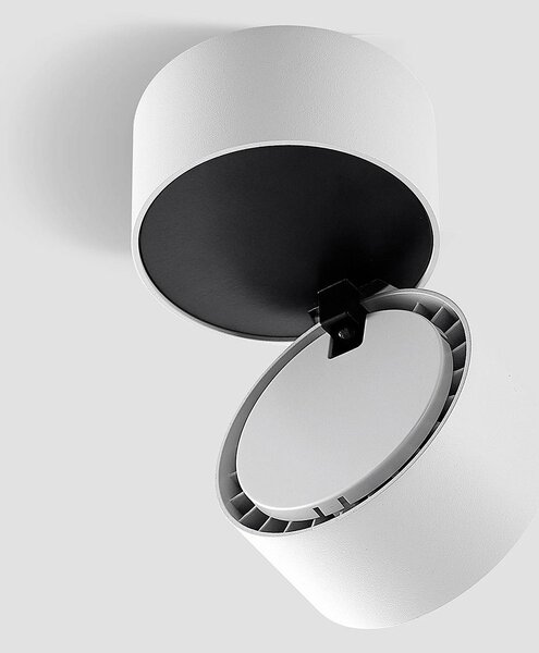 Arcchio reflektor sufitowy LED Rotari, biały, 1-punktowa, 946lm Rotari Arcchio, możliwość ściemniania, biały / opal, przedpokój, aluminium, nowoczesny