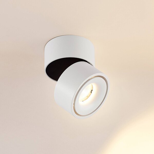 Arcchio reflektor sufitowy LED Rotari, biały, 1-punktowa, 946lm Rotari Arcchio, możliwość ściemniania, biały / opal, przedpokój, aluminium, nowoczesny