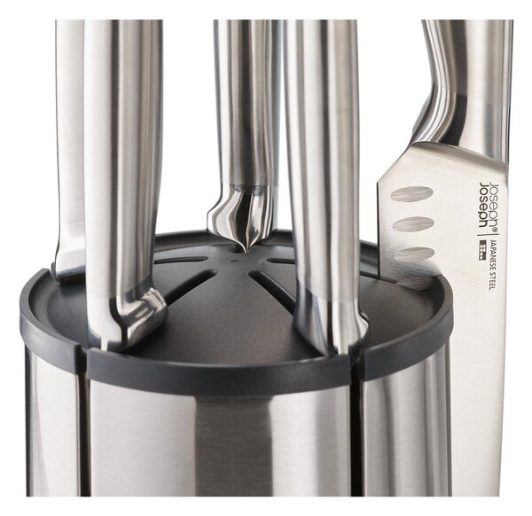 Zestaw noży ze stojakiem ogrotowym 5 szt. ze stali nierdzewnej Elevate Steel – Joseph Joseph