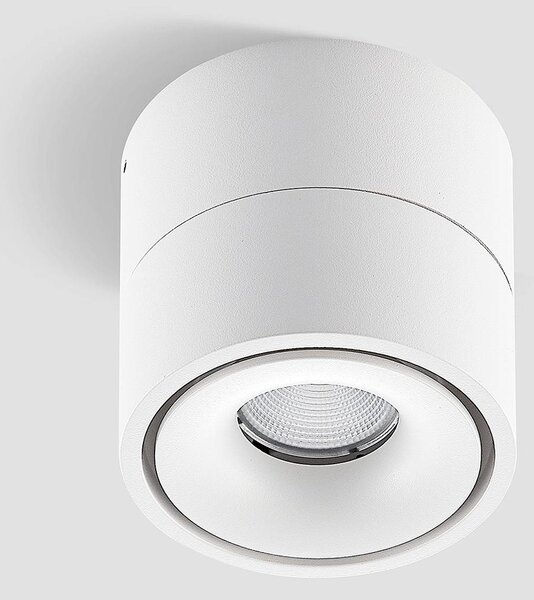 Arcchio reflektor sufitowy LED Rotari, biały, 1-punktowa, 946lm Rotari Arcchio, możliwość ściemniania, biały / opal, przedpokój, aluminium, nowoczesny