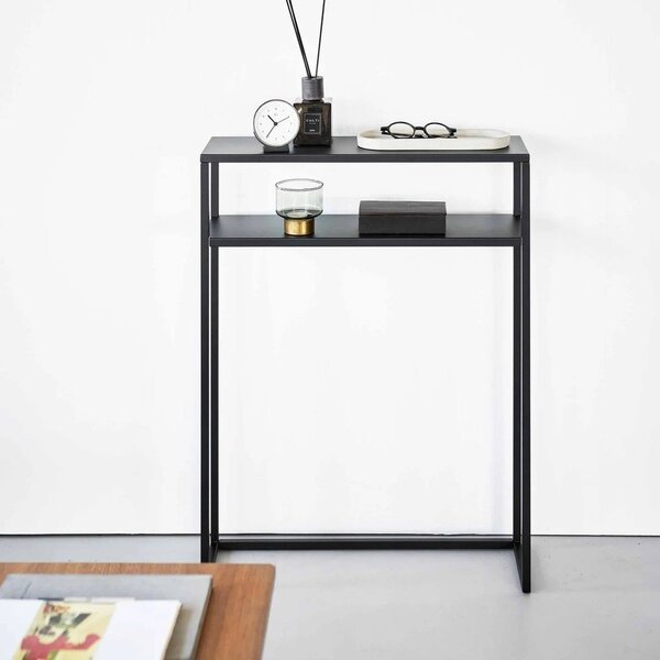 Czarna metalowa konsola 18x60 cm Tower – YAMAZAKI