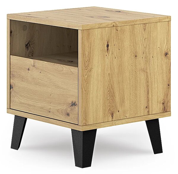 Szafka nocna na nóżkach z szufladą dąb artisan H9-C09