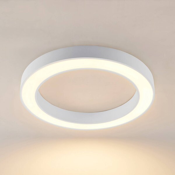 Lampa sufitowa LED Sharelyn Arcchio, możliwość ściemniania, biały / opal, kuchnia, aluminium, nowoczesny
