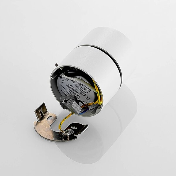 Arcchio Reflektor sufitowy LED Rotari, biały, 1-punktowa, 681 lm Rotari Arcchio, możliwość ściemniania, biały / opal, przedpokój, aluminium, nowoczesny