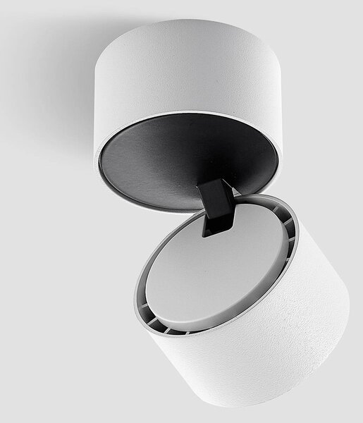 Arcchio Reflektor sufitowy LED Rotari, biały, 1-punktowa, 681 lm Rotari Arcchio, możliwość ściemniania, biały / opal, przedpokój, aluminium, nowoczesny