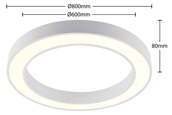 Lampa sufitowa LED Sharelyn Arcchio, możliwość ściemniania, biały / opal, kuchnia, aluminium, nowoczesny