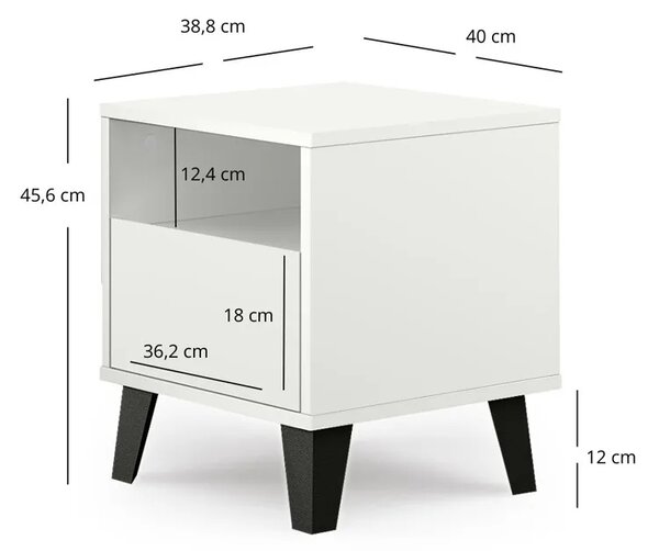 Beżowa szafka nocna z szufladą kaszmir K7-Z79