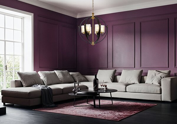 LAMPA WISZĄCA LOFT CZARNO-MOSIĘŻNA BERGEN W6