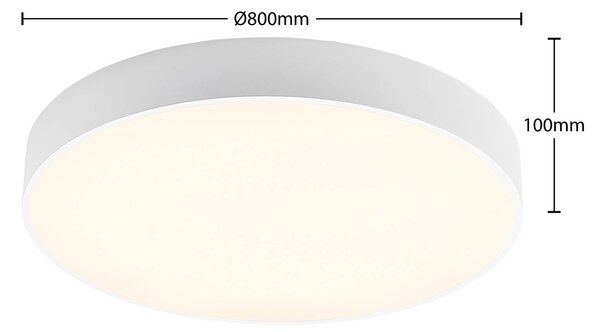 Lampa sufitowa LED Noabelle Arcchio, możliwość ściemniania, biały / opal, kuchnia, metal, nowoczesny