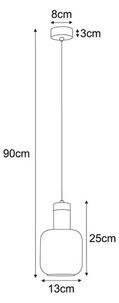 Pojedyncza punktowa lampa wisząca - 11X A554 S6-D17