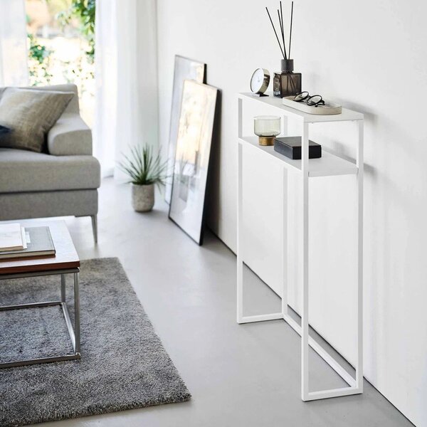 Biała metalowa konsola 18x60 cm Tower – YAMAZAKI
