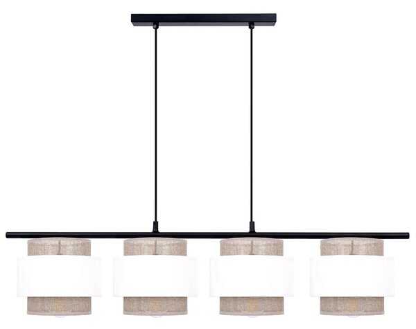 Beżowa podłużna lampa nad stół z 4 abażurami - A521 C8-P25