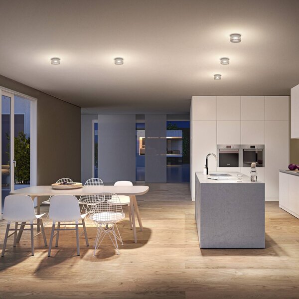 Ribag Lampa sufitowa LED Vior, możliwość ściemniania, biały / opal, salon / jadalnia, aluminium, nowoczesny