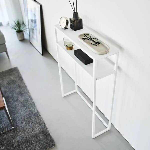 Biała metalowa konsola 18x60 cm Tower – YAMAZAKI