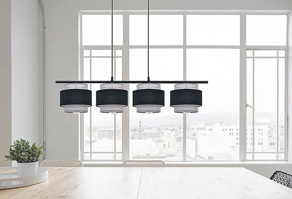 Lampa wisząca na listwie nad stół z 4 abażurami - 6X A533 H9-E45