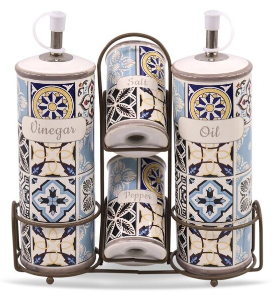 Ceramiczny zestaw do przypraw 5-ele przyprawnik MAESTRO Holiday in Porto