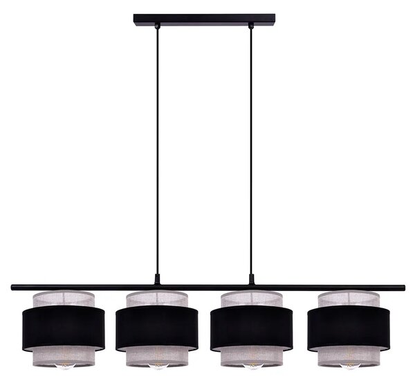 Lampa wisząca na listwie nad stół z 4 abażurami - A533-Ekla