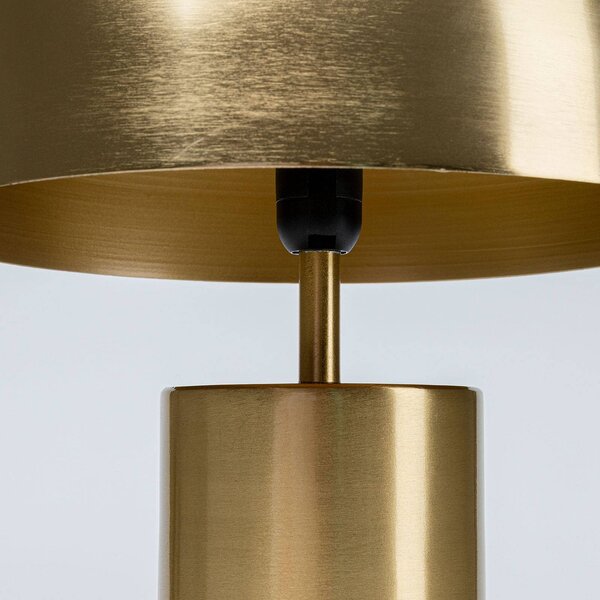 KARE Lampa stołowa design Loungy Gold, mosiężny / złoty, salon / jadalnia, metal, design