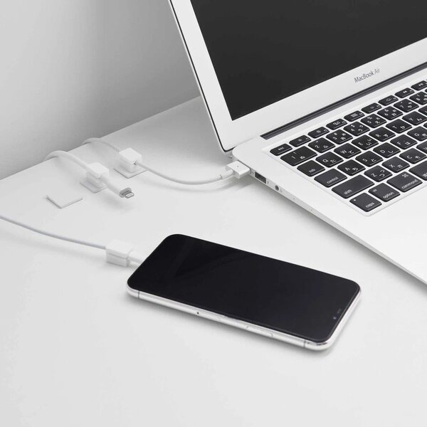Białe metalowe organizery zestaw 5 szt. na kable Smart – YAMAZAKI