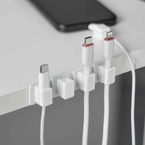 Białe metalowe organizery zestaw 5 szt. na kable Smart – YAMAZAKI