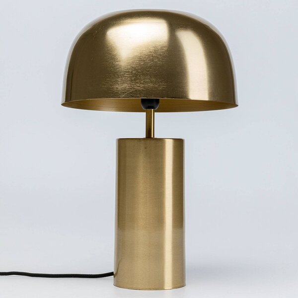 KARE Lampa stołowa design Loungy Gold, mosiężny / złoty, salon / jadalnia, metal, design