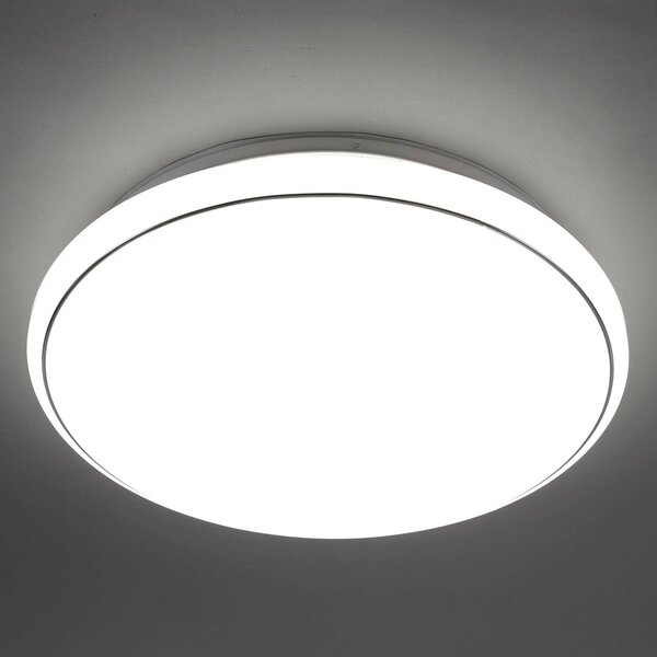 JUST LIGHT. GmbH Lampa sufitowa LED Jupiter, możliwość ściemniania, biały / opal, salon / jadalnia, tworzywo sztuczne, nowoczesny