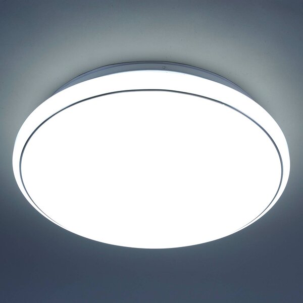 JUST LIGHT. GmbH Lampa sufitowa LED Jupiter, możliwość ściemniania, biały / opal, salon / jadalnia, tworzywo sztuczne, nowoczesny