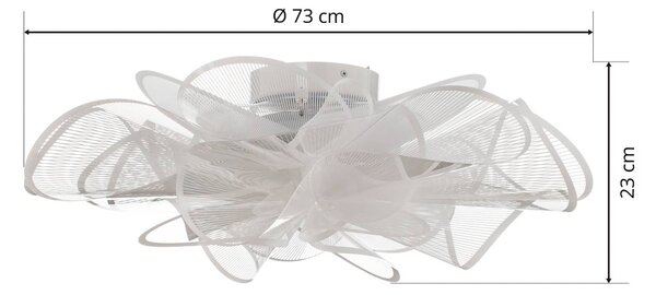 Slamp Lampa sufitowa designerska La Belle Étoile, możliwość ściemniania, biały / opal, salon / jadalnia, tworzywo sztuczne, design