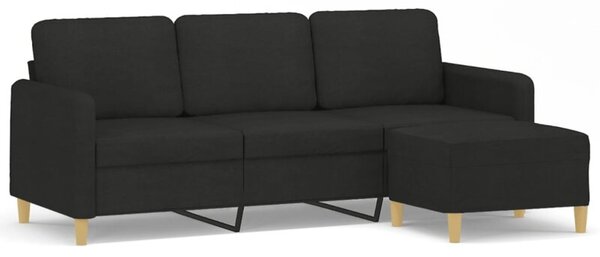 Sofa 3-osobowa z podnÃ³Å¼kiem, czarna, 180 cm, tkaninÄ
