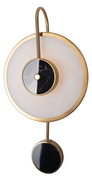 Pokojowa lampa ścienna Retro kinkiet LED 6W okrągły złoty