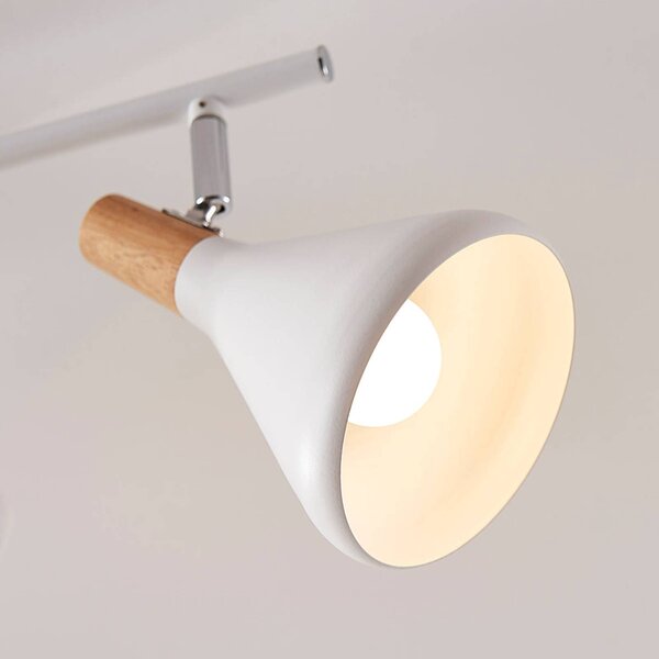 Lampa sufitowa Lindby Arina, 53 cm, biała, 3-punktowa, E14 Arina Lindby, możliwość ściemniania, biały / opal, sypialnia, metal, nowoczesny