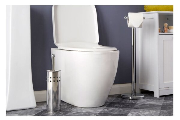 Szczotka do WC ze stali nierdzewnej w kolorze matowego srebra Indy – Premier Housewares