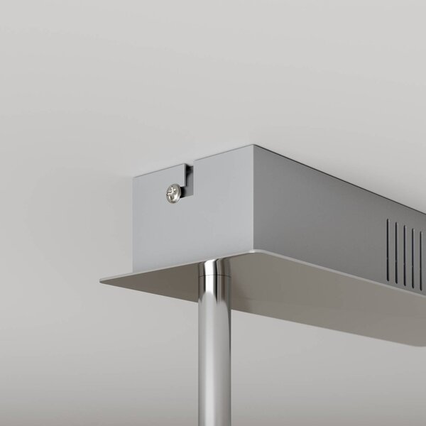 Lampa sufitowa Edano Lucande, możliwość ściemniania, biały / opal, salon / jadalnia, tkanina / materiał / jedwab, nowoczesny