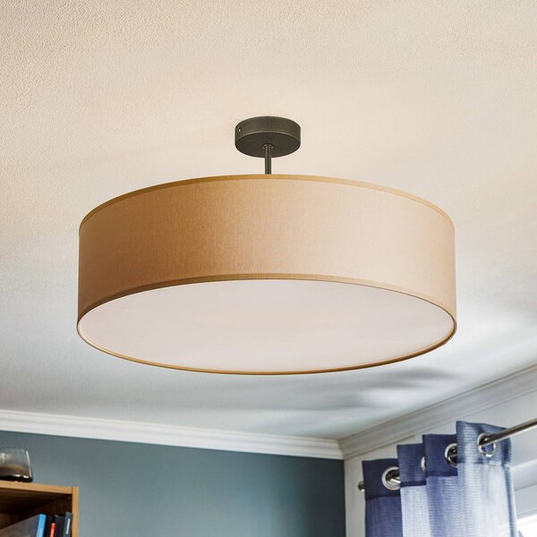 Lampa sufitowa Rondo TK Lighting, możliwość ściemniania, kremowy / amber, sypialnia, tkanina / materiał / jedwab, nowoczesny