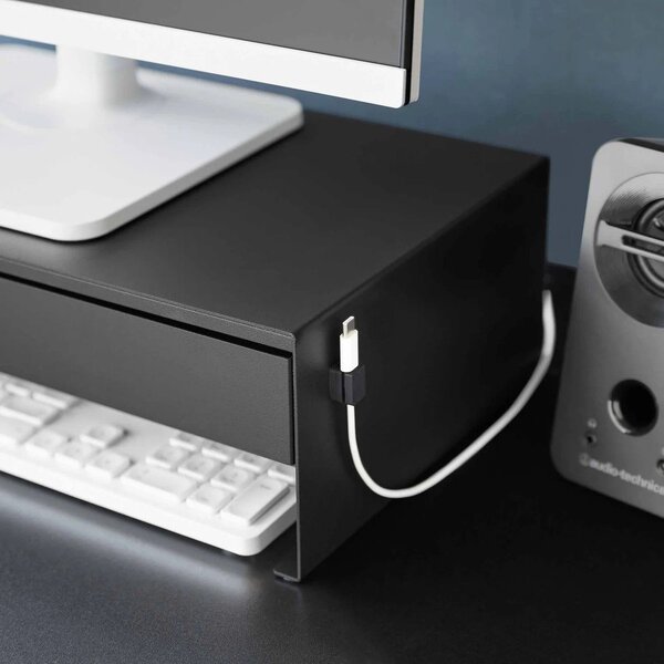 Czarny metalowy stojak na monitor Tower – YAMAZAKI