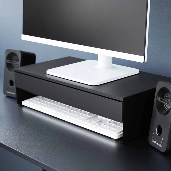 Czarny metalowy stojak na monitor Tower – YAMAZAKI