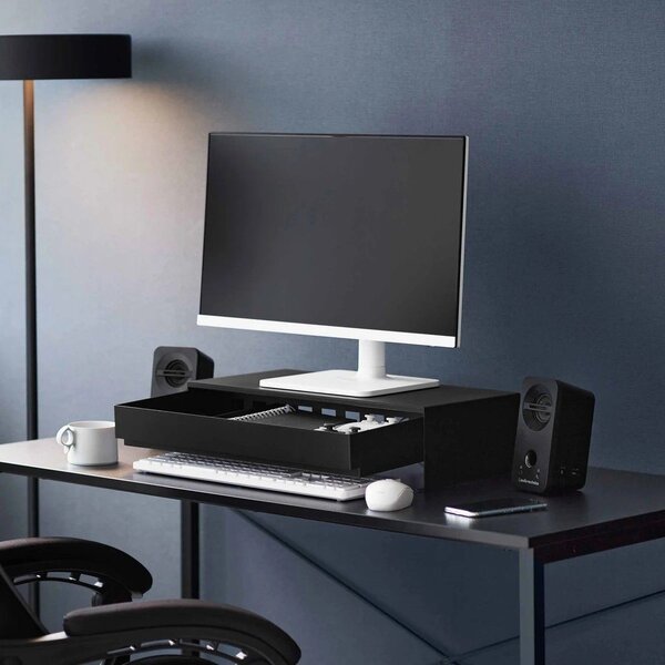 Czarny metalowy stojak na monitor Tower – YAMAZAKI