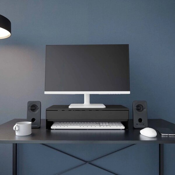 Czarny metalowy stojak na monitor Tower – YAMAZAKI
