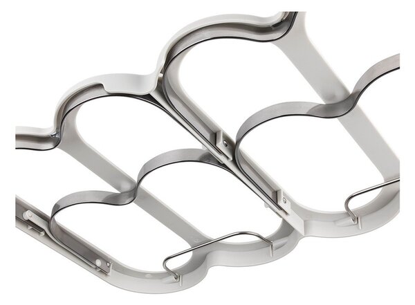 Wiszący metalowy regał na wino w kolorze srebra liczba butelek 4 38,5x2x25 cm Cradle – Joseph Joseph