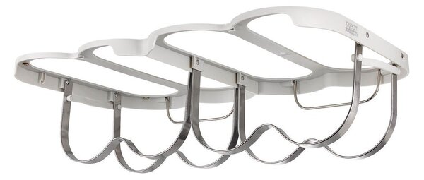 Wiszący metalowy regał na wino w kolorze srebra liczba butelek 4 38,5x2x25 cm Cradle – Joseph Joseph