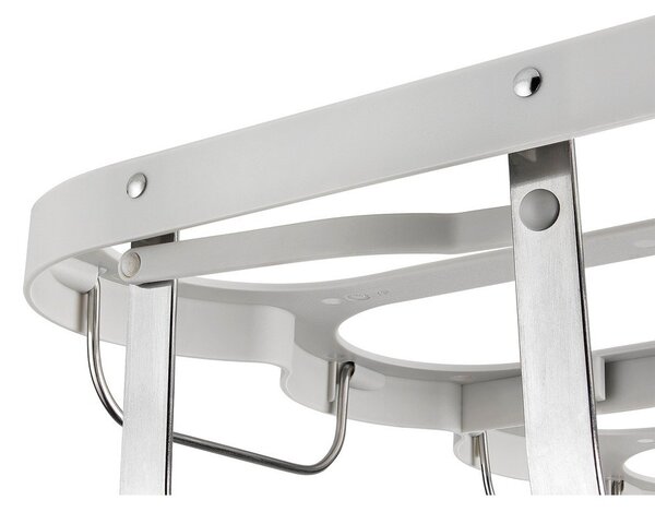 Wiszący metalowy regał na wino w kolorze srebra liczba butelek 4 38,5x2x25 cm Cradle – Joseph Joseph