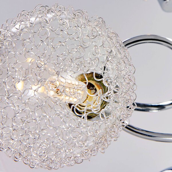 Lampa sufitowa Ticino Lindby, możliwość ściemniania, chromowy / srebrny, przedpokój, metal, nowoczesny