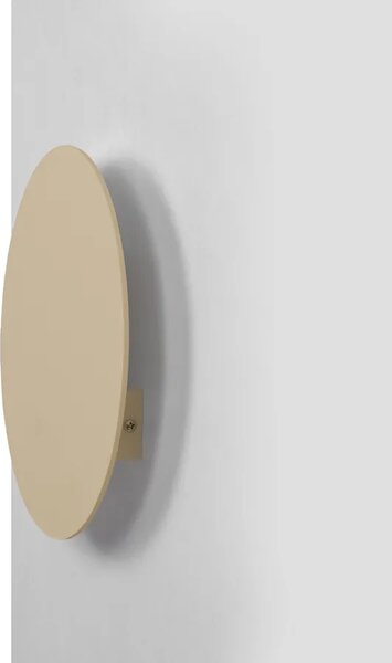 Kinkiet w kształcie koła 25 cm beżowy metalowy E3-B30