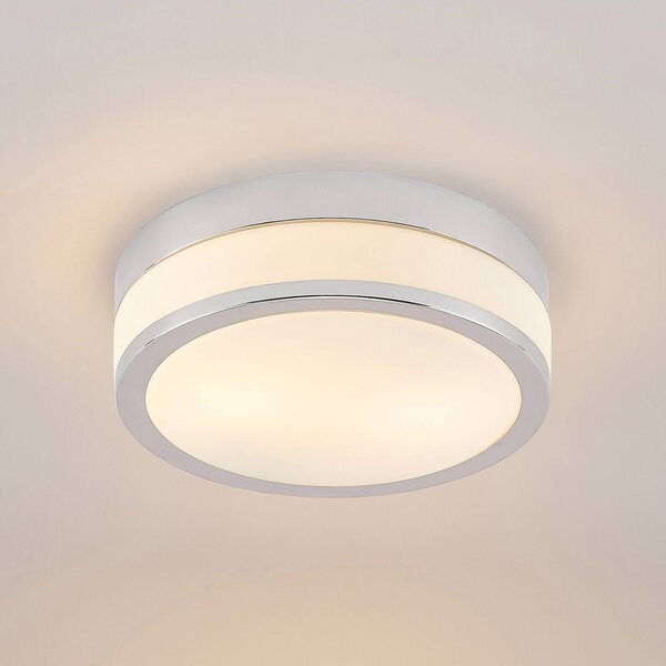 Lampa sufitowa Flavi Lindby, możliwość ściemniania, chromowy / srebrny, łazienka, szkło, nowoczesny